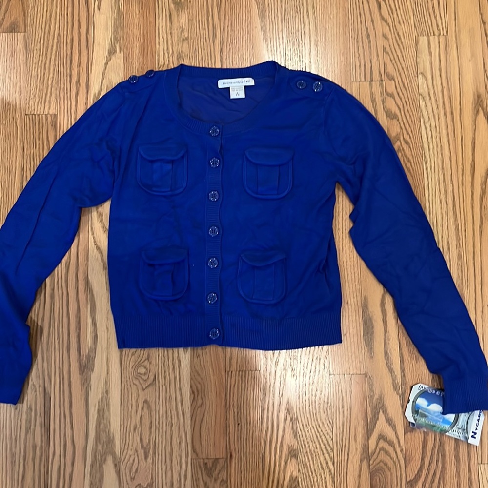 Nygäed sweater in Cobalt Blue - never worn w/ tags ! Size Small